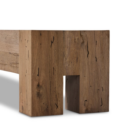 Murano 90" Dining Bench - Rustic Wormwood Oak