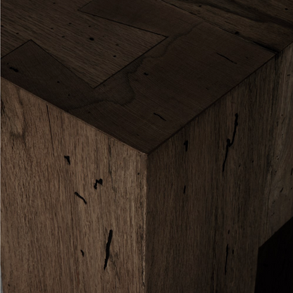 Murano 90" Dining Bench - Ebony Rustic Wormwood Oak