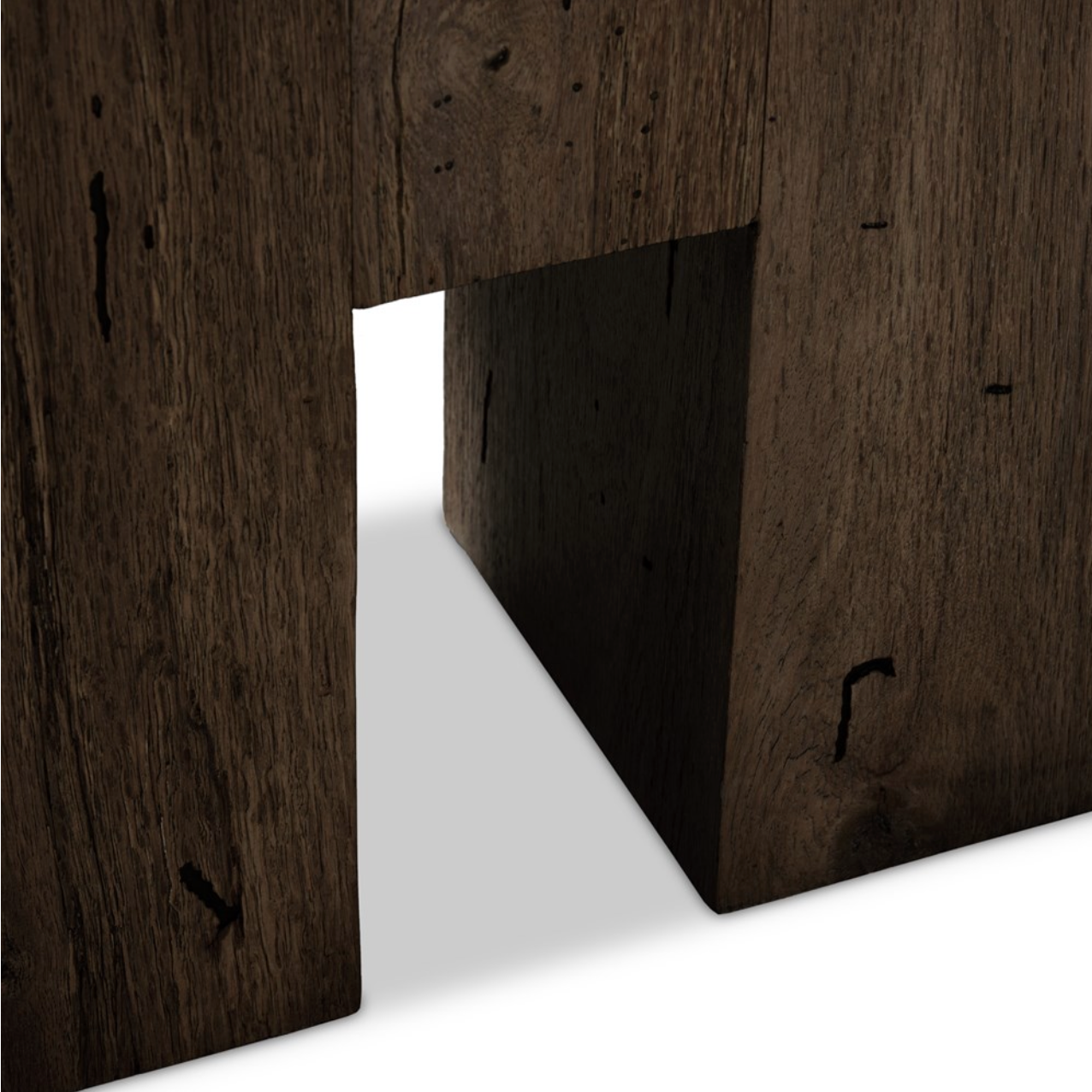 Murano 90" Dining Bench - Ebony Rustic Wormwood Oak