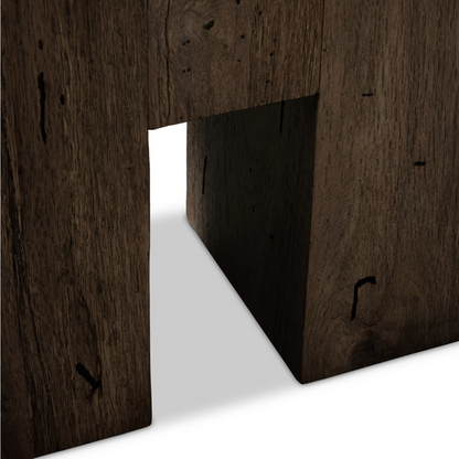 Murano 90" Dining Bench - Ebony Rustic Wormwood Oak