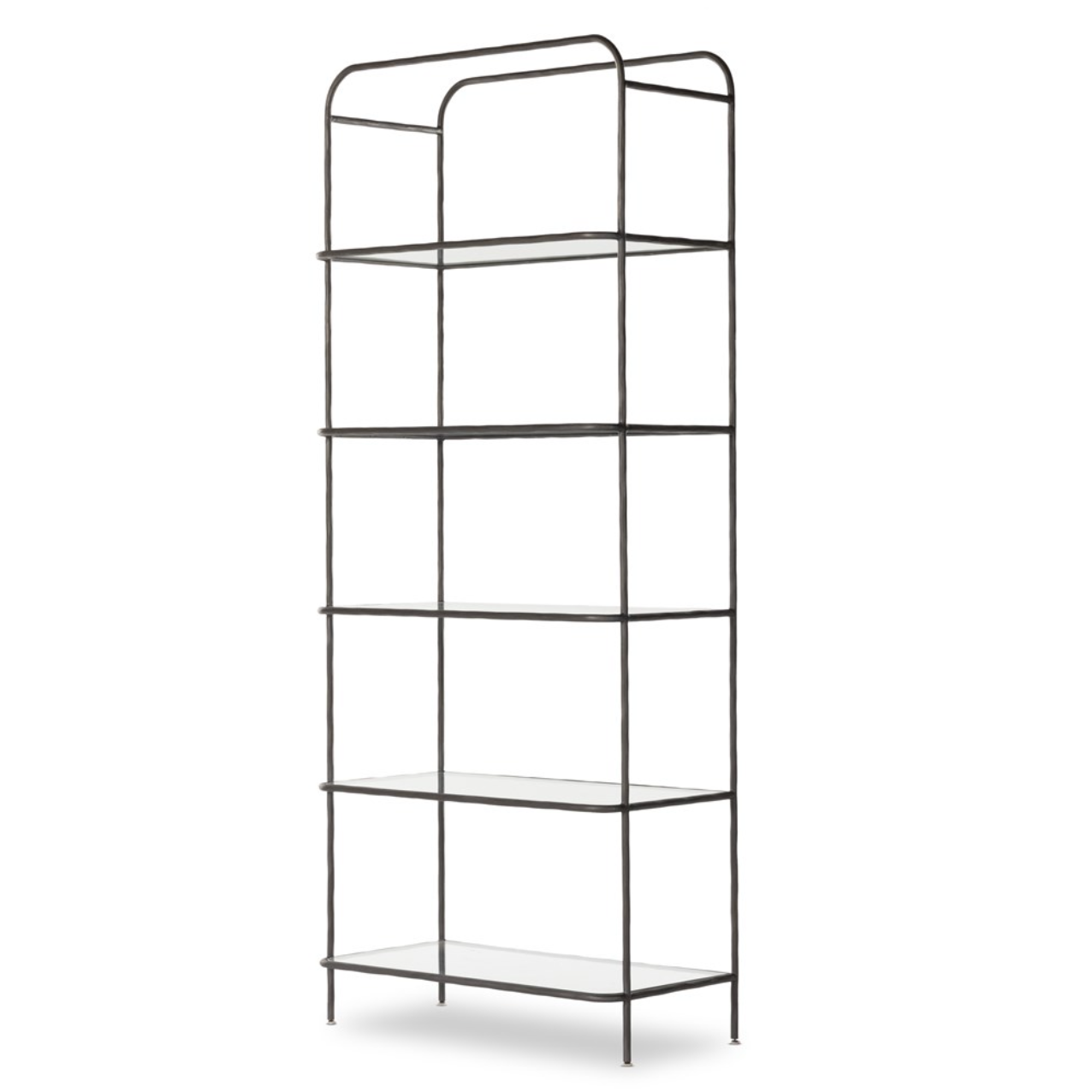 Sasha 42" Bookcase - Hammered Gunmetal