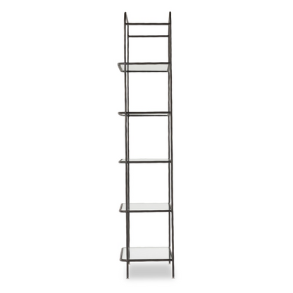 Sasha 42" Bookcase - Hammered Gunmetal