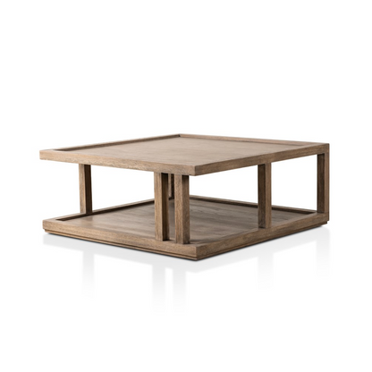 Gael 40" Square Coffee Table - Warm Natural