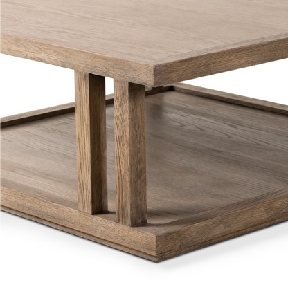 Gael 40" Square Coffee Table - Warm Natural