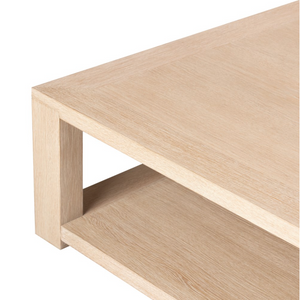 Rowan 67" Coffee Table - Bleached Oak Solid