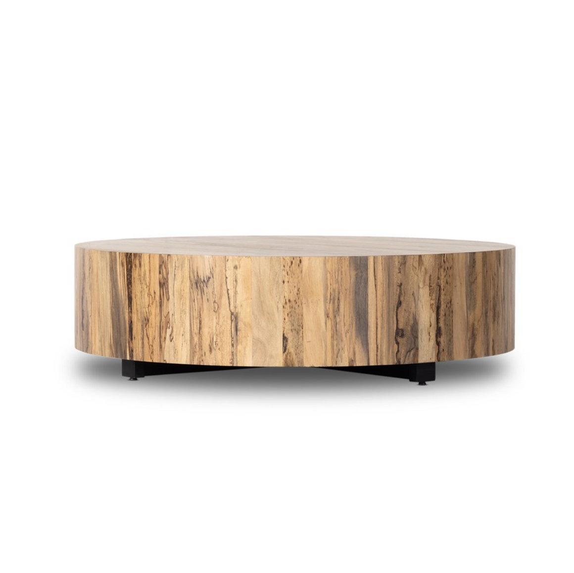 Nolan 55" Round Coffee Table - Spalted Primavera