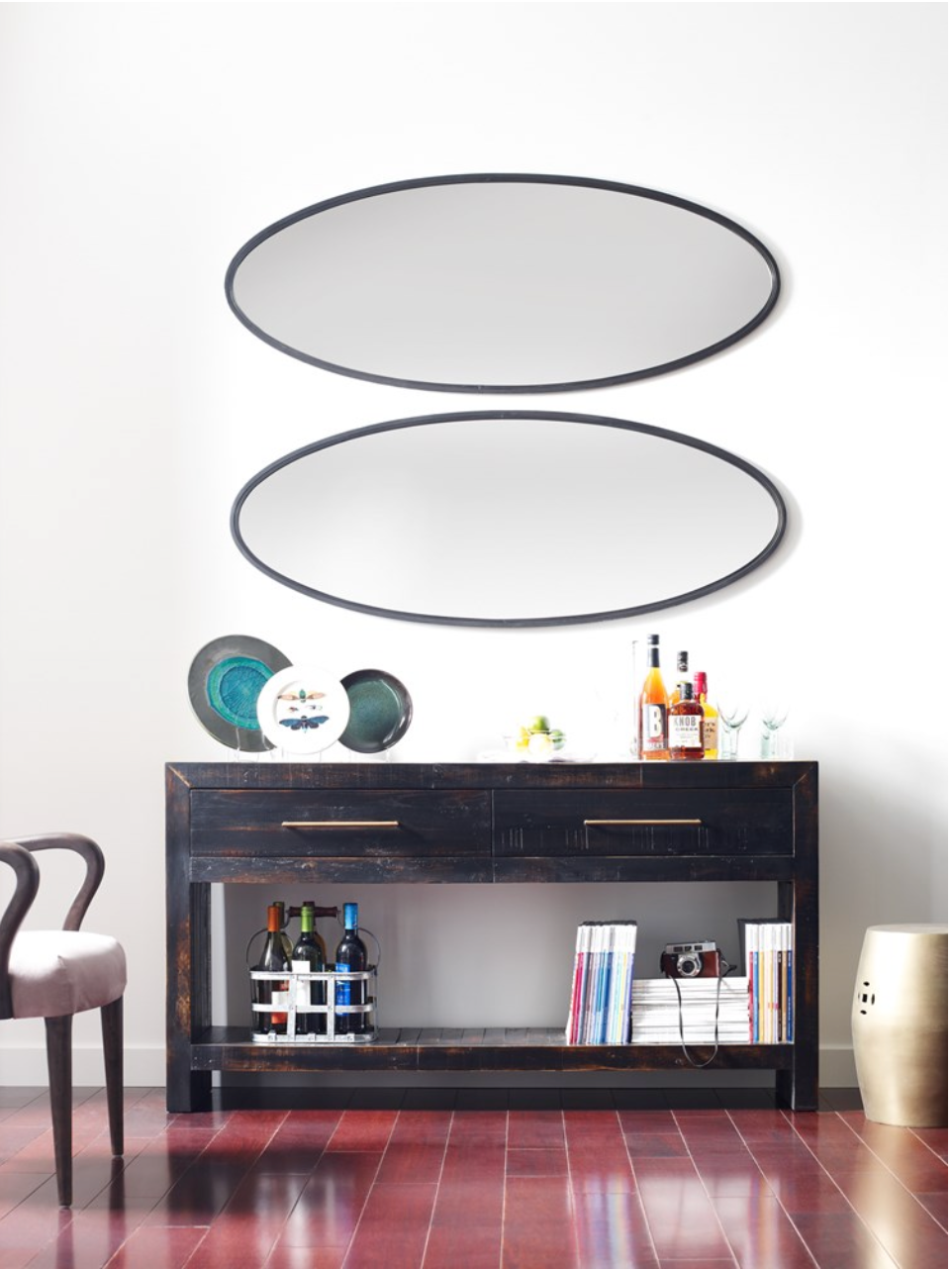 Oakley 60" Console Table - Burnished Black