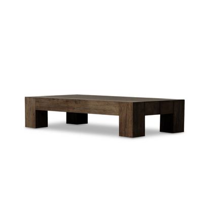 Remy 70" Rectangular Coffee Table - Ebony Rustic Wormwood Oak