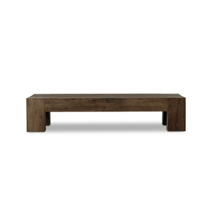 Remy 70" Rectangular Coffee Table - Ebony Rustic Wormwood Oak