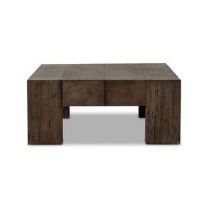 Remy 70" Rectangular Coffee Table - Ebony Rustic Wormwood Oak