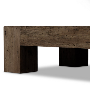 Remy 70" Rectangular Coffee Table - Ebony Rustic Wormwood Oak