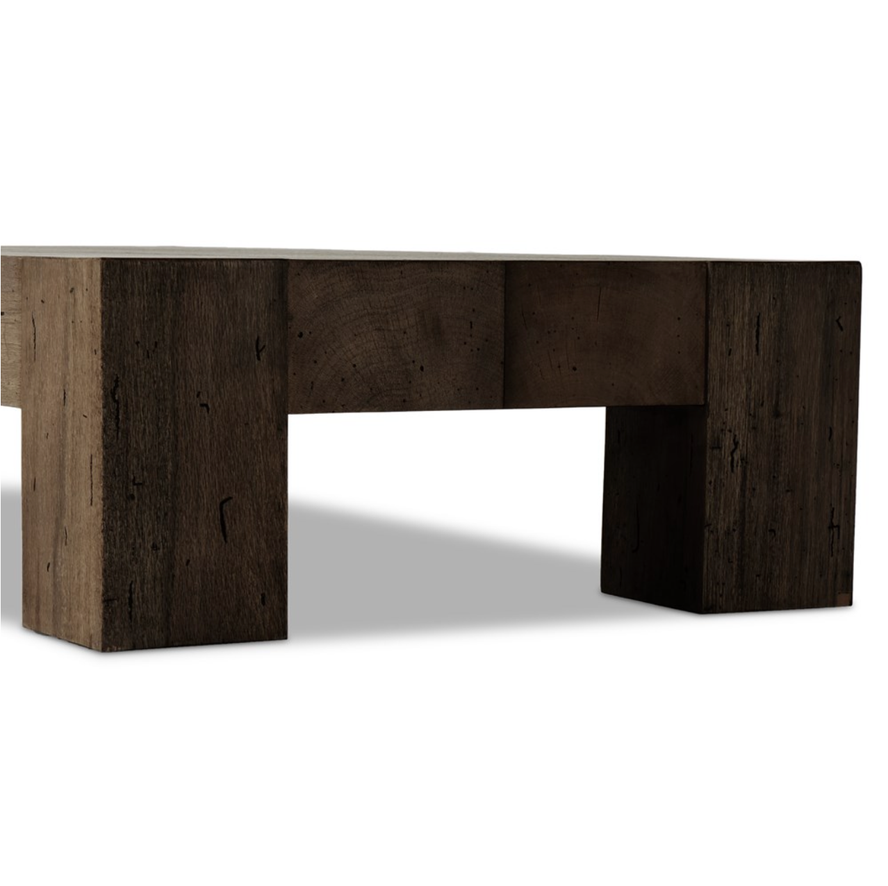 Remy 70" Rectangular Coffee Table - Ebony Rustic Wormwood Oak