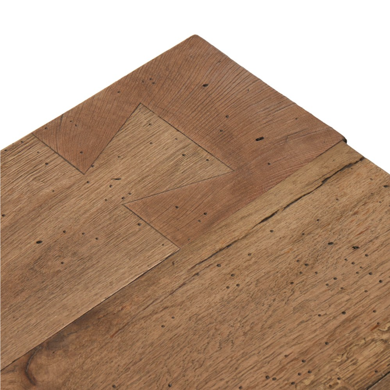 Remy 40" Square Coffee Table - Rustic Wormwood Oak