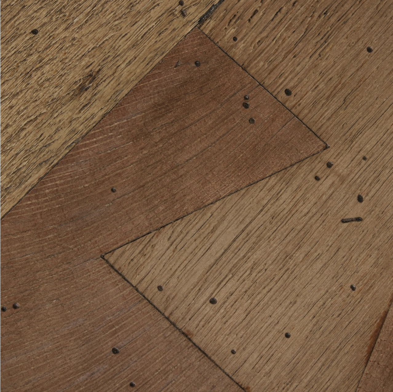 Remy 40" Square Coffee Table - Rustic Wormwood Oak