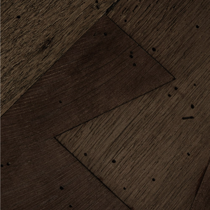 Remy 40" Square Coffee Table - Ebony Rustic Wormwood Oak