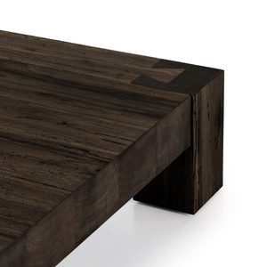 Remy 55" Coffee Table - Ebony Rustic Wormwood Oak