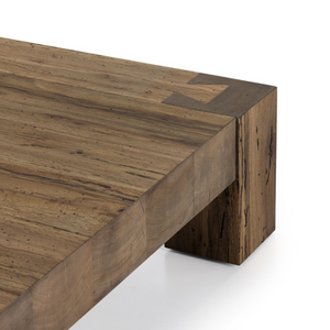 Remy 55" Coffee Table - Rustic Wormwood Oak