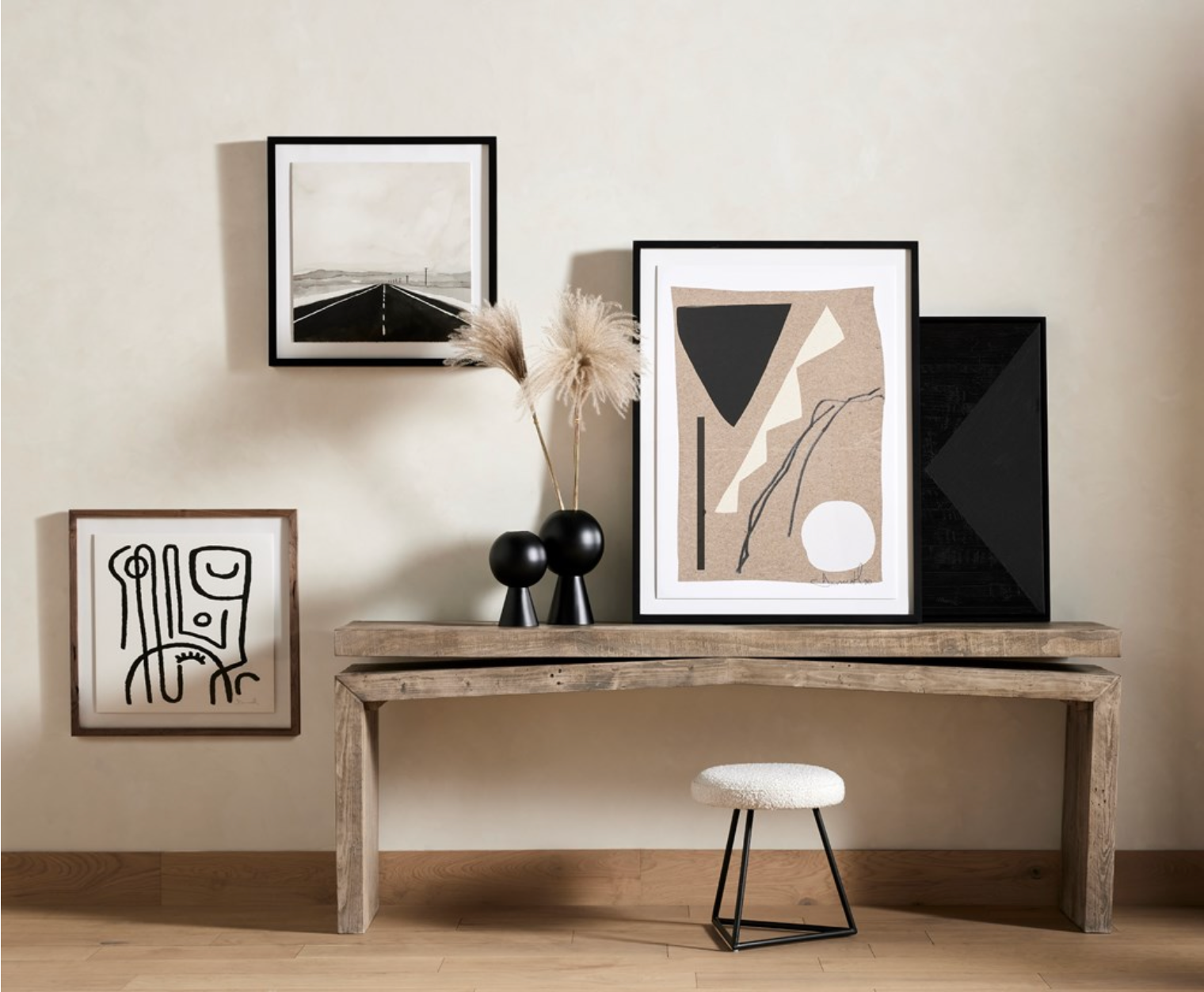 Odette 79" Console Table - Weathered Wheat