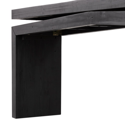 Odette 79" Console Table - Aged Pine Black
