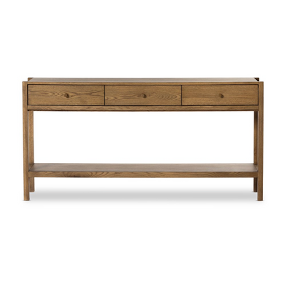 Avila 60" 3 Drawer Console Table - Tawny Oak