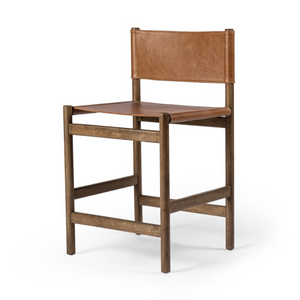 Zander 24" Top Grain Leather Counter Stool - Sonoma Butterscotch