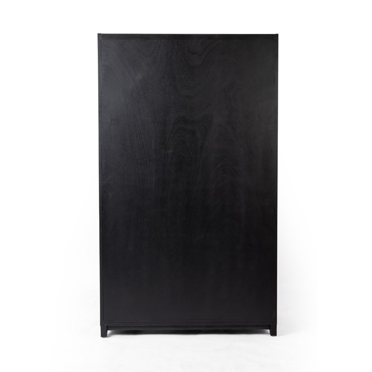 Kadence 47" Oak + Glass Door Cabinet- Matte Black + Oak