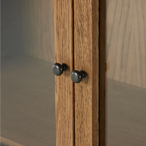 Kadence 47" Oak + Glass Door Cabinet - Drifted Oak
