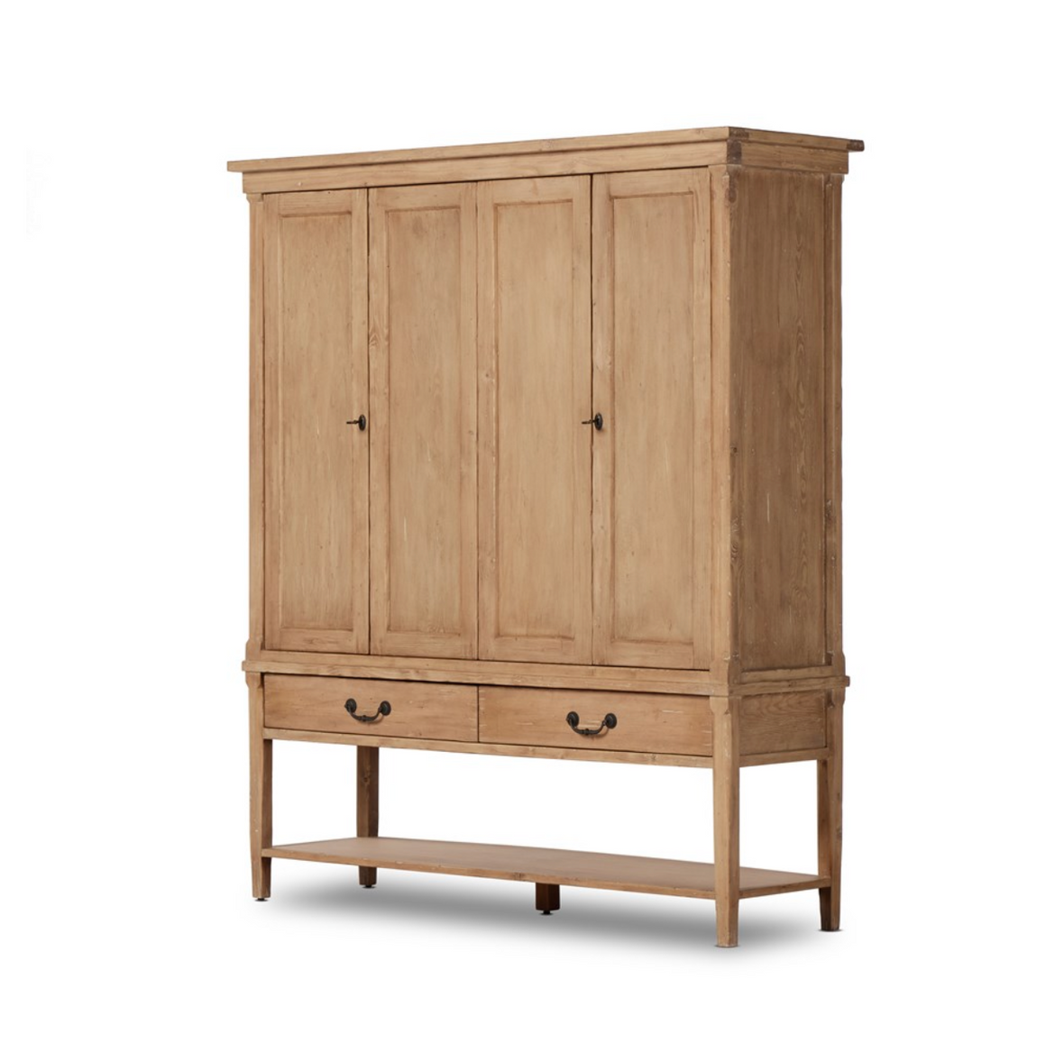 Brunswick 60" 4 Door Storage Cabinet - Aged Pine