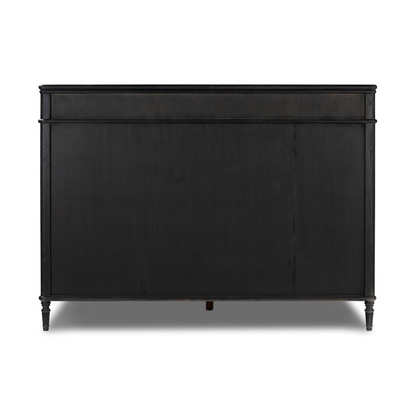 Eloise 81" King Bed - Distressed Black