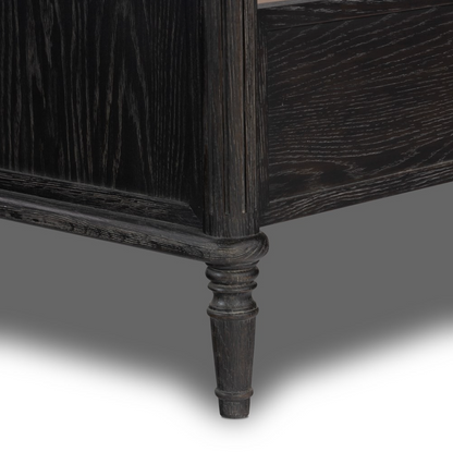 Eloise 81" King Bed - Distressed Black