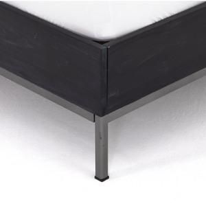 Naomi King Bed - Black Wash Poplar