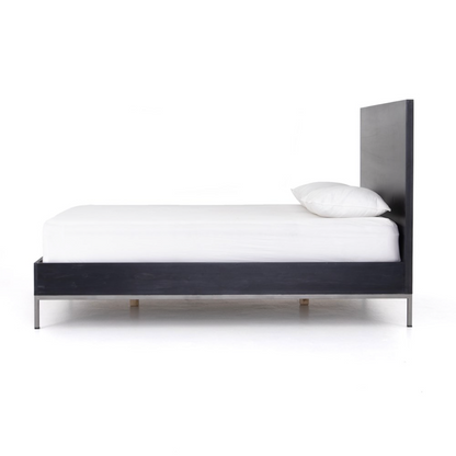Naomi 62" Queen Bed - Black Wash Poplar