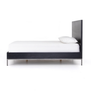 Naomi King Bed - Black Wash Poplar