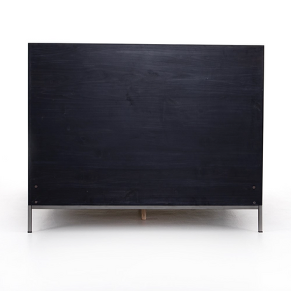 Naomi 62" Queen Bed - Black Wash Poplar