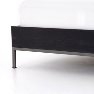 Naomi King Bed - Black Wash Poplar