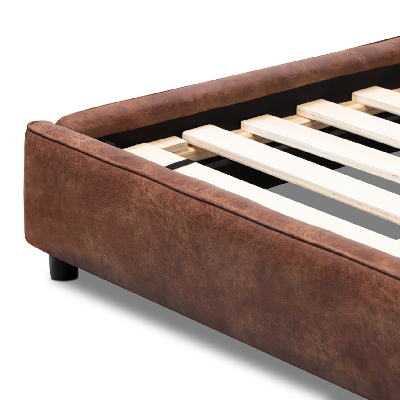 Davenport 82" King Leather Bed - Vintage Tobacco