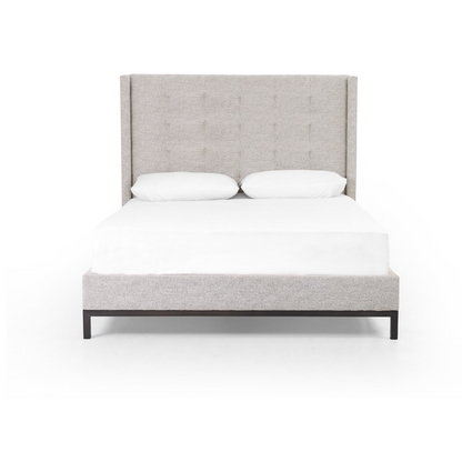 Newton 81" Tufted King Bed - Performance Plushtone Linen