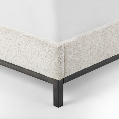 Newton 81" Tufted King Bed - Performance Plushtone Linen