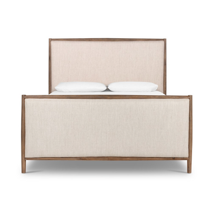 Hutchinson 81" King Bed - Weathered Oak + Linen