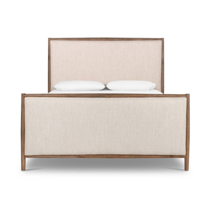 Hutchinson King Bed - Weathered Oak + Linen