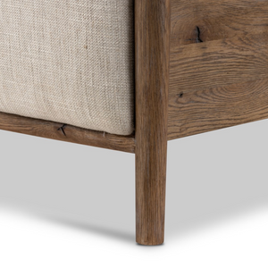 Hutchinson King Bed - Weathered Oak + Linen