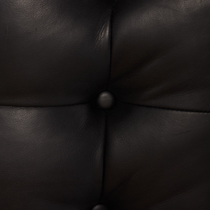 Maren 80" King Bed - Solid Ash + Black Leather