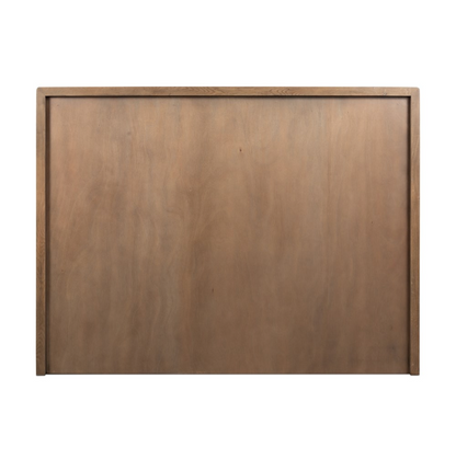 Kade 82" King Oak Bed - Performance Ivory + Rustic Grey