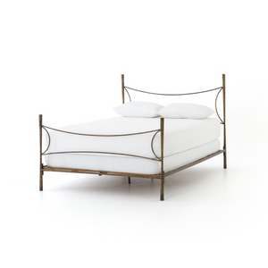 Thalia King Bed - Antique Brass