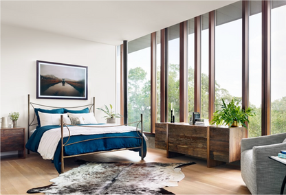 Thalia 61" Queen Bed - Antique Brass