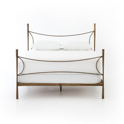 Thalia 76" King Bed - Antique Brass