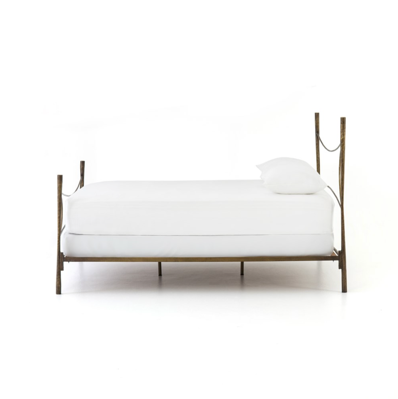Thalia 76" King Bed - Antique Brass