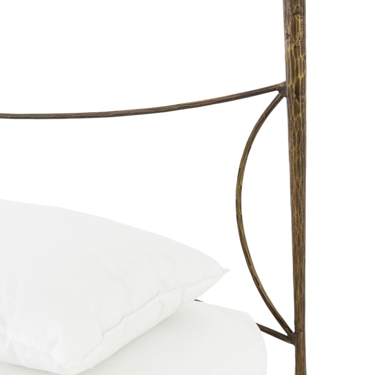 Thalia 76" King Bed - Antique Brass