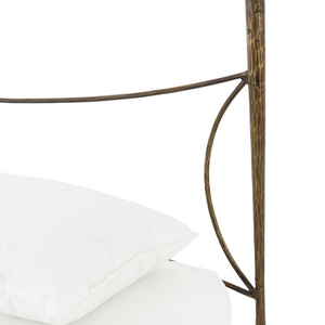 Thalia King Bed - Antique Brass