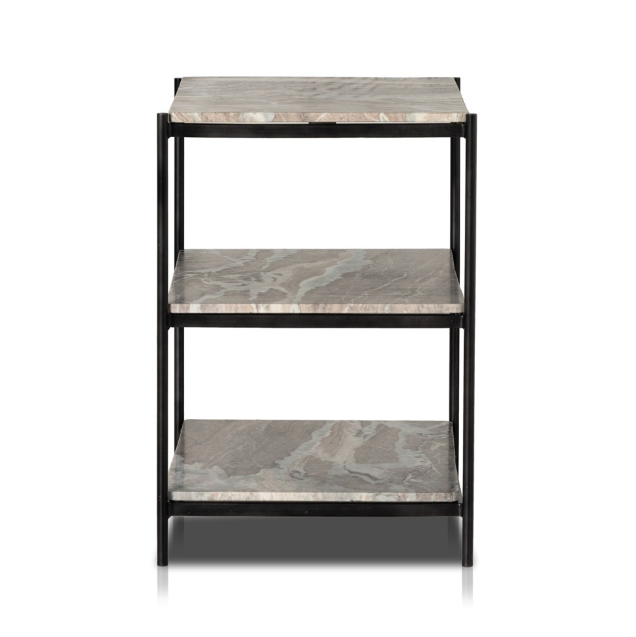 Felipe 25" Nightstand - Hammered Gray Iron + Canyon